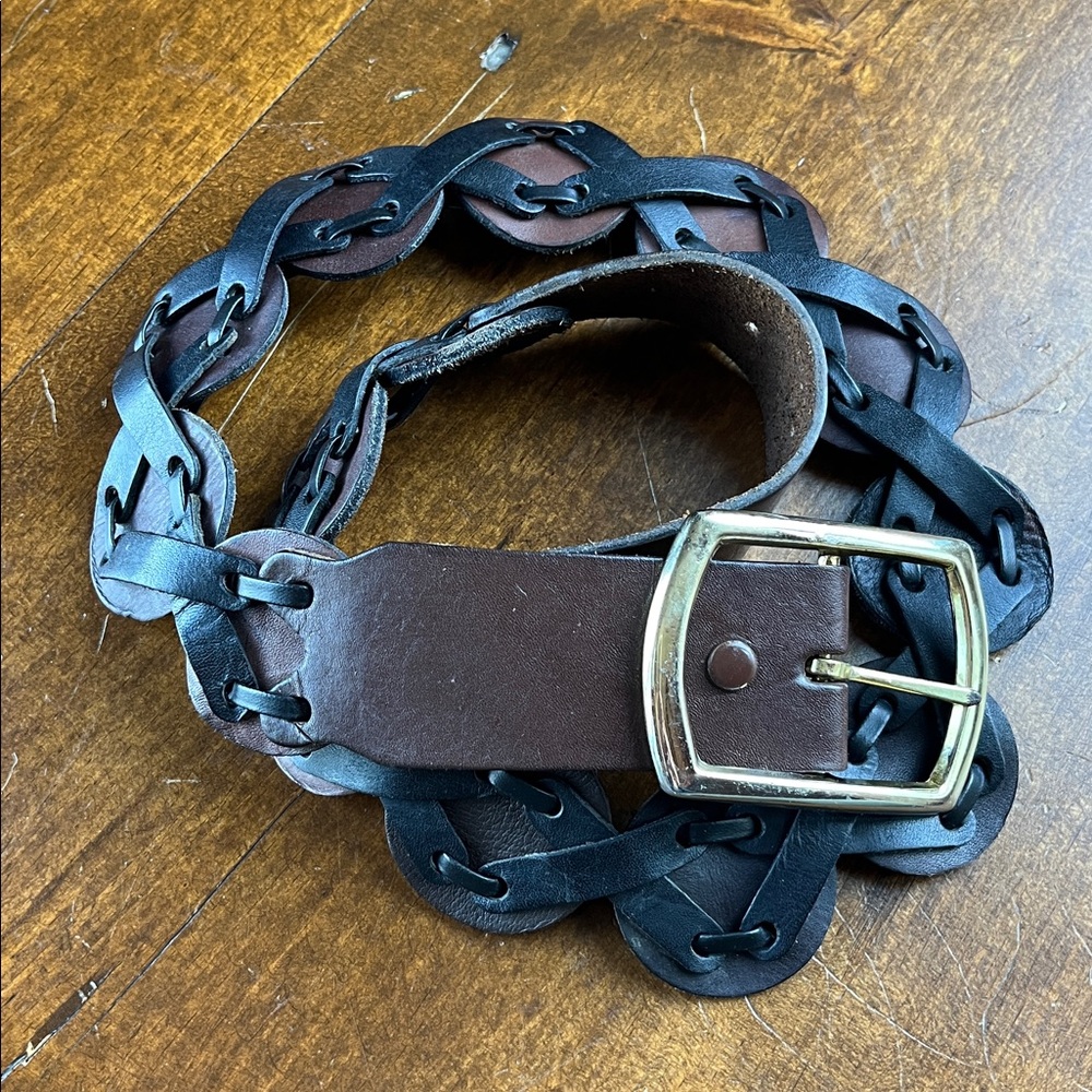 Vintage Made In England Top Grain Cowhide Belt s Sz 34-36